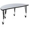 Flash Furniture Round 47.5 W, 48 L, 25 H, Chrome, Laminate, Particleboard, Steel, Grey XU-GRP-A48-HCIRC-GY-T-P-CAS-GG - alternate 4